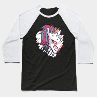 Valentines Unicorn Baseball T-Shirt